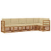 Seturi de canapele 6 pcs Natural și Bej Lemn Solid de Acacia - WALTI WALTI