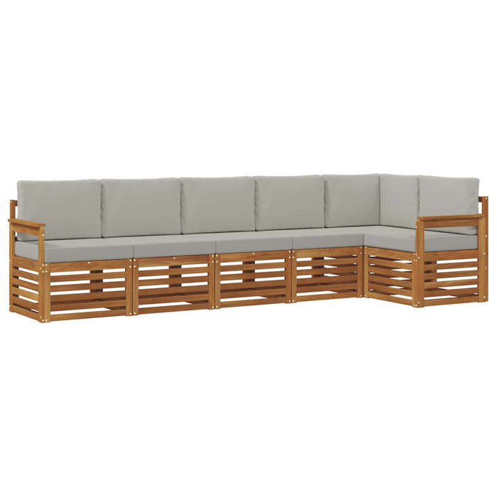 Seturi de canapele cu pernă 6 pcs Gri natural și deschis - WALTI WALTI