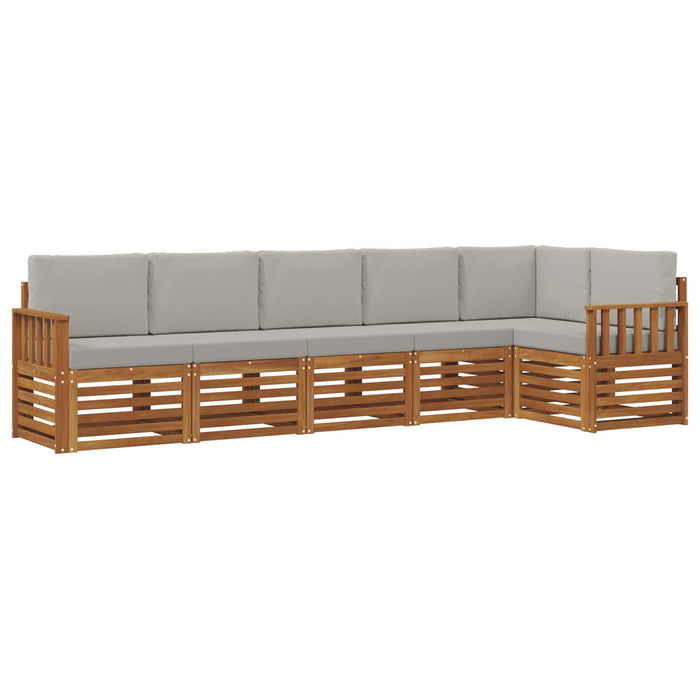 Seturi de canapele cu pernă 6 pcs Gri natural și deschis - WALTI WALTI