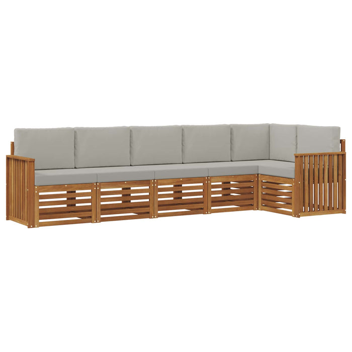 Seturi de canapele cu pernă 6 pcs Gri natural și deschis - WALTI WALTI