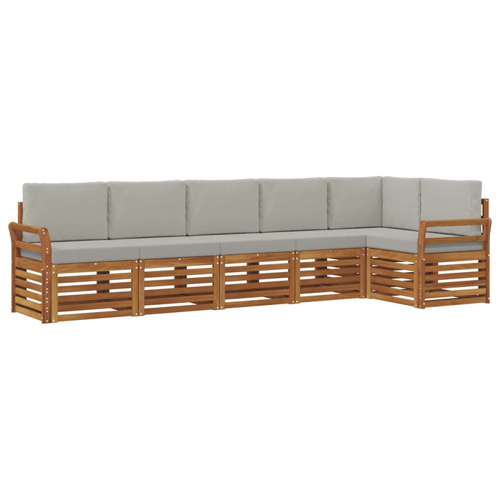 Seturi de canapele cu pernă 6 pcs Gri natural și deschis - WALTI WALTI