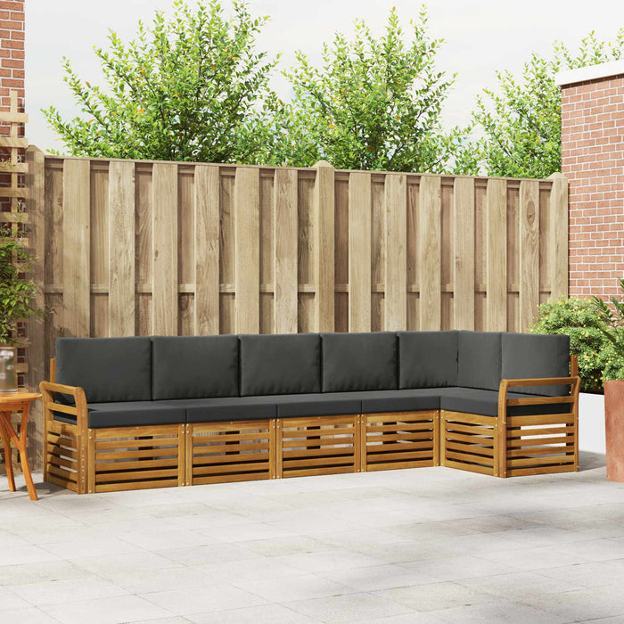 Seturi de canapele cu pernă 6 pcs Natural și Antracit - WALTI WALTI