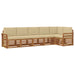 Seturi de canapele 6 pcs Natural și Bej Lemn Solid de Acacia - WALTI WALTI