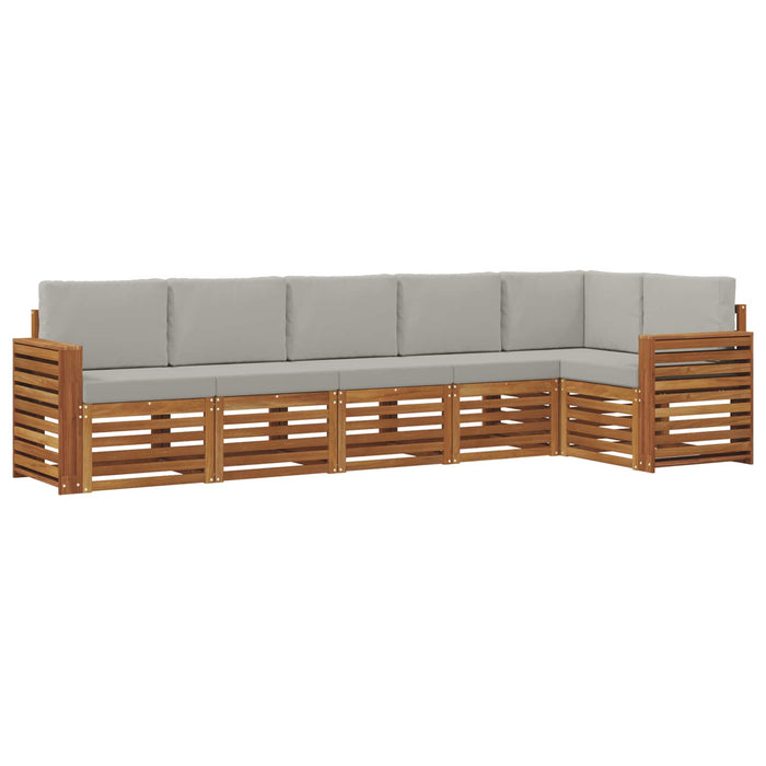 Seturi de canapele cu pernă 6 pcs Gri natural și deschis - WALTI WALTI