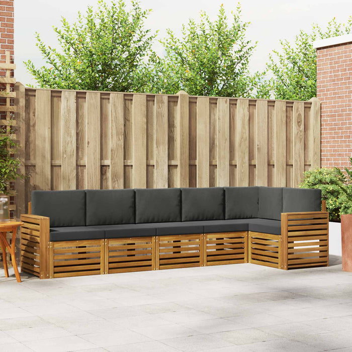 Seturi de canapele cu pernă 6 pcs Natural și Antracit - WALTI WALTI