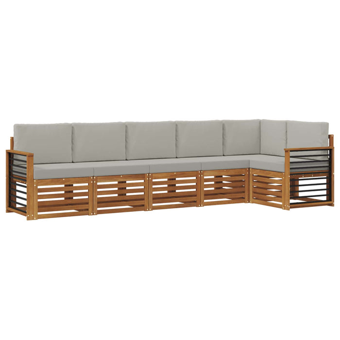 Seturi de canapele cu pernă 6 pcs Gri natural și deschis - WALTI WALTI