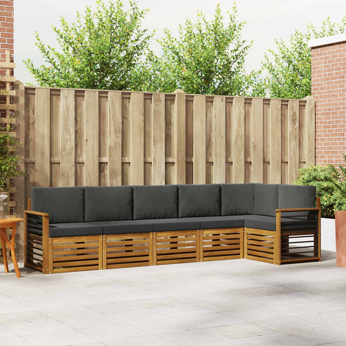 Seturi de canapele cu pernă 6 pcs Natural și Antracit - WALTI WALTI