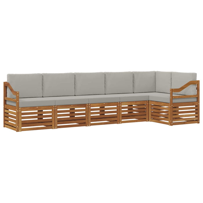 Seturi de canapele cu pernă 6 pcs Gri natural și deschis - WALTI WALTI
