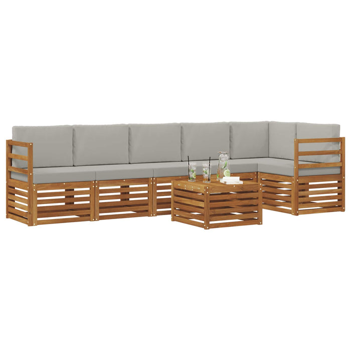 Seturi de canapele cu pernă 7 pcs Gri natural și deschis - WALTI WALTI