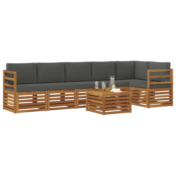 Seturi de canapele cu pernă 7 pcs Natural și Antracit - WALTI WALTI