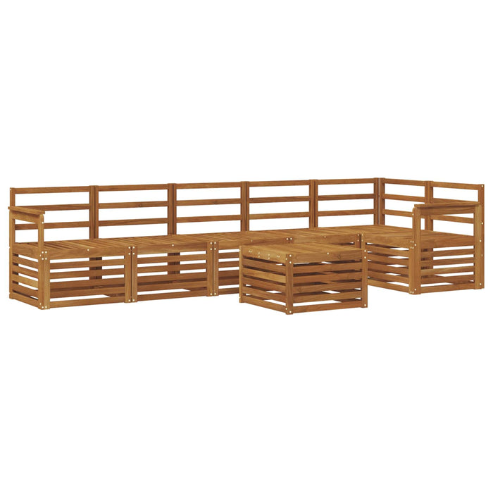 Set canapea sectională 7 pcs natural Lemn Solid de Acacia - WALTI WALTI
