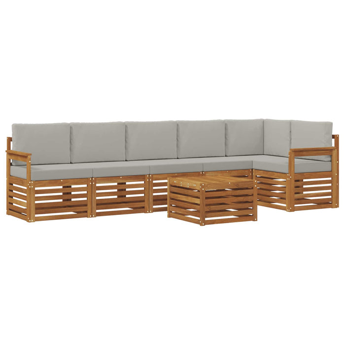 Seturi de canapele cu pernă 7 pcs Gri natural și deschis - WALTI WALTI