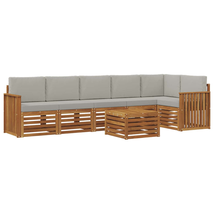 Seturi de canapele cu pernă 7 pcs Gri natural și deschis - WALTI WALTI