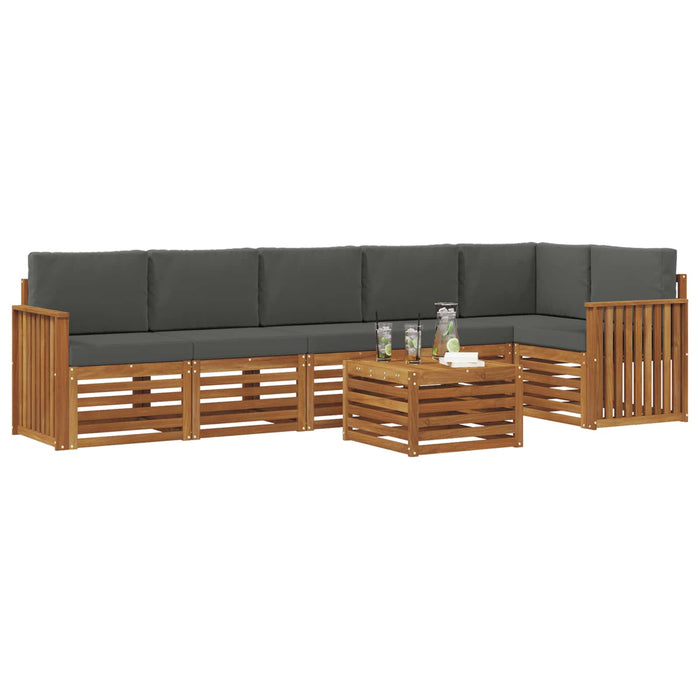Seturi de canapele cu pernă 7 pcs Natural și Antracit - WALTI WALTI