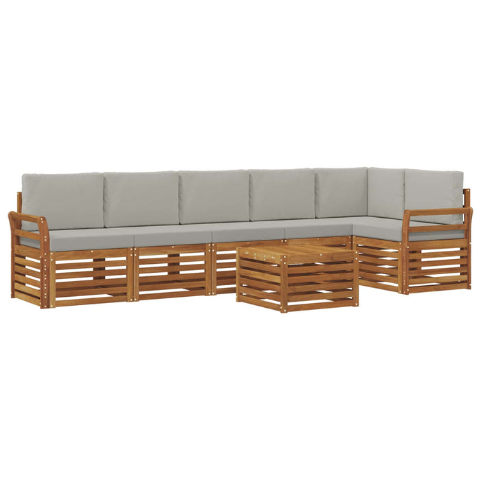 Seturi de canapele cu pernă 7 pcs Gri natural și deschis - WALTI WALTI