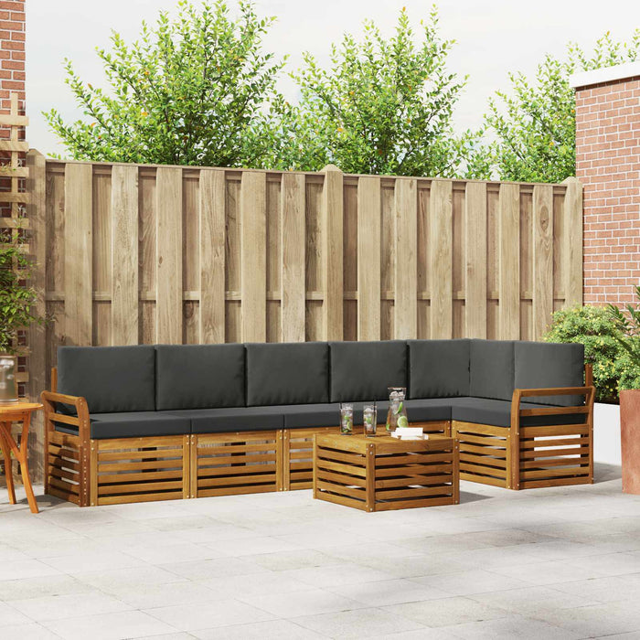 Seturi de canapele cu pernă 7 pcs Natural și Antracit - WALTI WALTI