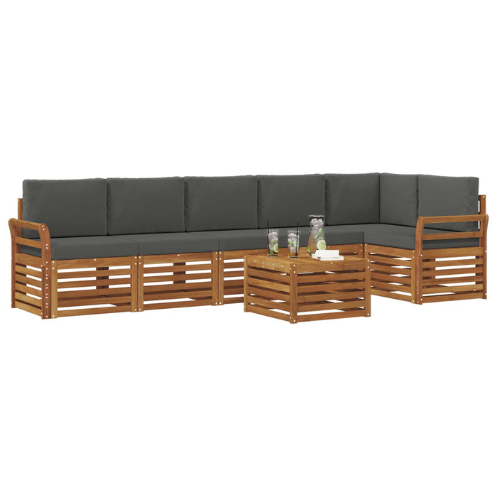 Seturi de canapele cu pernă 7 pcs Natural și Antracit - WALTI WALTI