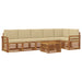 Seturi de canapele 7 pcs Natural și Bej Lemn Solid de Acacia - WALTI WALTI
