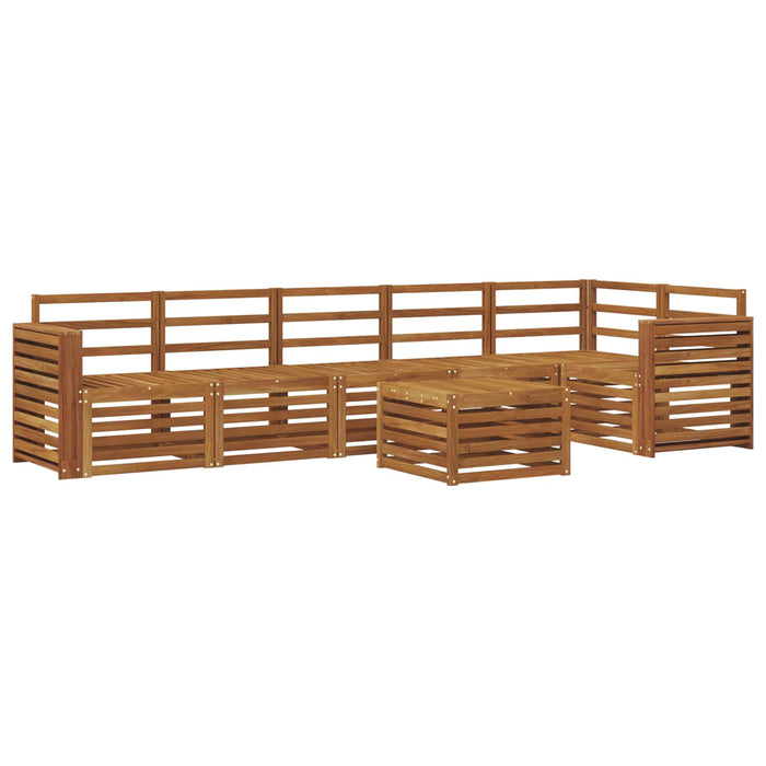 Set canapea sectională 7 pcs natural Lemn Solid de Acacia - WALTI WALTI