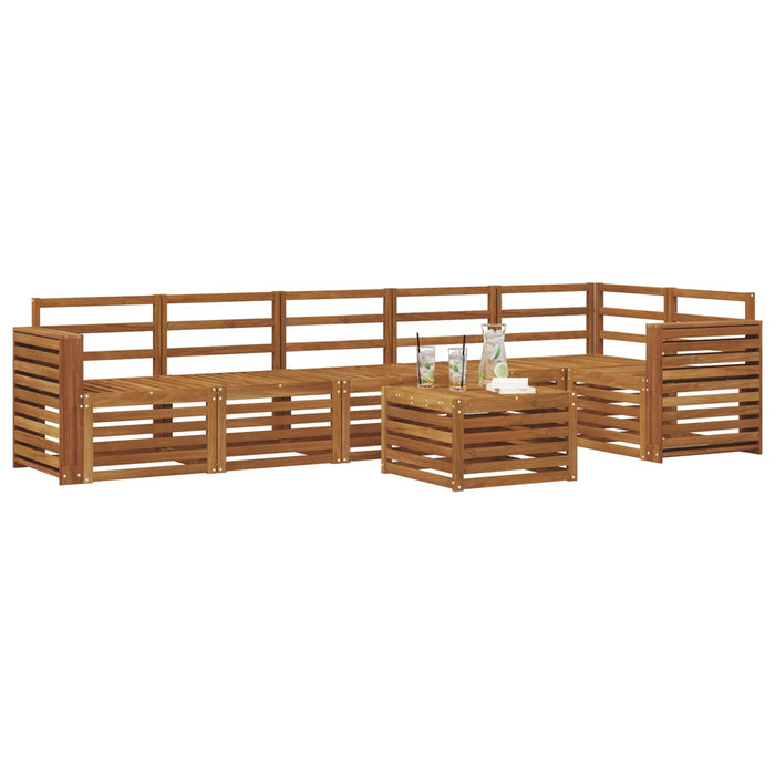 Set canapea sectională 7 pcs natural Lemn Solid de Acacia - WALTI WALTI