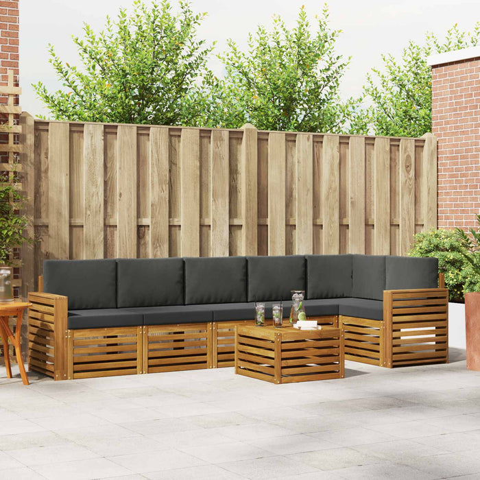 Seturi de canapele cu pernă 7 pcs Natural și Antracit - WALTI WALTI