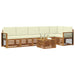 Seturi de canapele 7 pcs Natural și Crem Lemn Solid de Acacia - WALTI WALTI