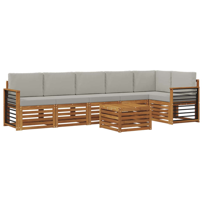 Seturi de canapele cu pernă 7 pcs Gri natural și deschis - WALTI WALTI