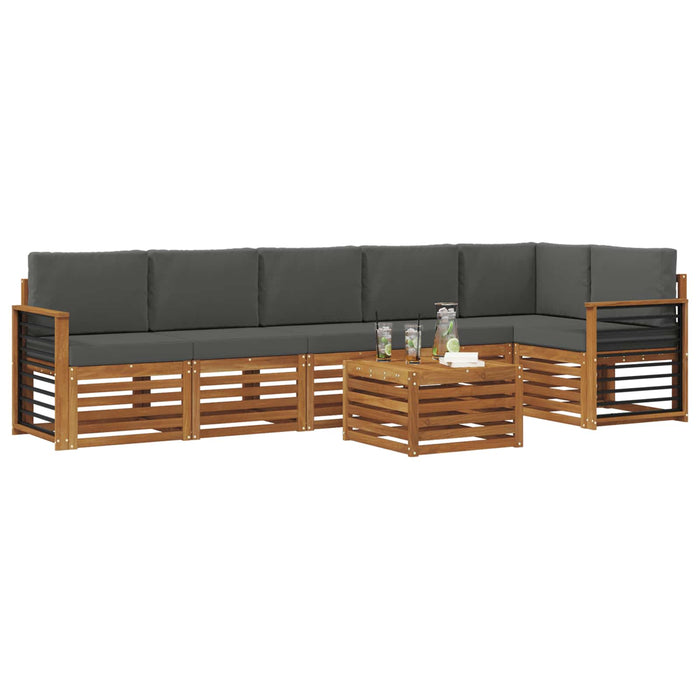 Seturi de canapele cu pernă 7 pcs Natural și Antracit - WALTI WALTI