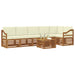 Seturi de canapele 7 pcs Natural și Crem Lemn Solid de Acacia - WALTI WALTI