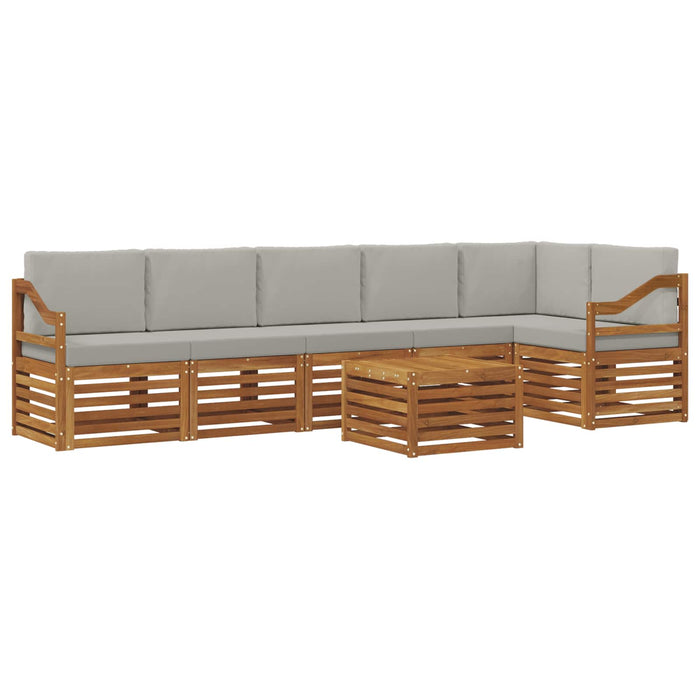 Seturi de canapele cu pernă 7 pcs Gri natural și deschis - WALTI WALTI