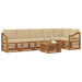 Seturi de canapele 7 pcs Natural și Bej Lemn Solid de Acacia - WALTI WALTI