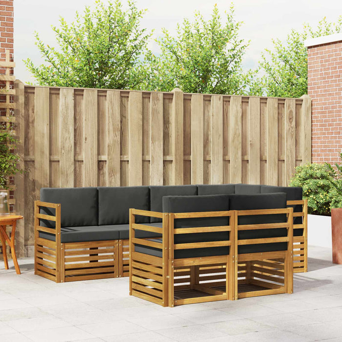 Set canapea sectională cu pernă 7 pcs Natural și Antracit - WALTI WALTI