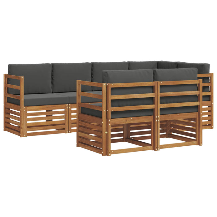 Set canapea sectională cu pernă 7 pcs Natural și Antracit - WALTI WALTI
