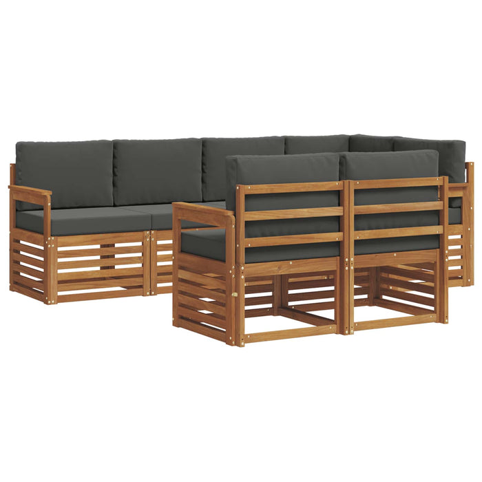 Set canapea sectională cu pernă 7 pcs Natural și Antracit - WALTI WALTI