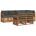 Set canapea sectională cu pernă 7 pcs Natural și Antracit - WALTI WALTI