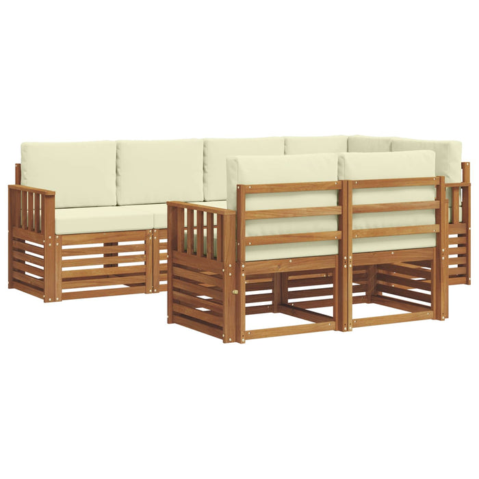 Set canapea sectională cu pernă 7 pcs Natural și Crem - WALTI WALTI