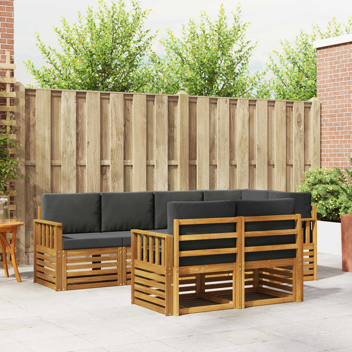 Set canapea sectională cu pernă 7 pcs Natural și Antracit - WALTI WALTI