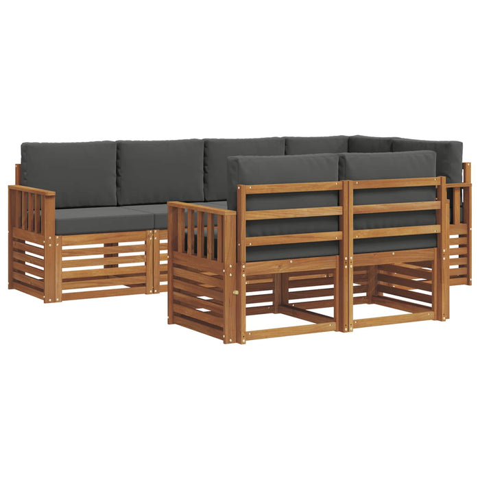 Set canapea sectională cu pernă 7 pcs Natural și Antracit - WALTI WALTI