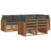 Set canapea sectională cu pernă 7 pcs Natural și Antracit - WALTI WALTI