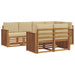 Set canapea sectională cu pernă 7 pcs Natural și Bej - WALTI WALTI