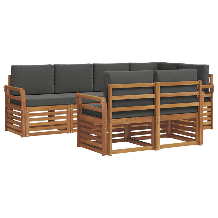 Set canapea sectională cu pernă 7 pcs Natural și Antracit - WALTI WALTI