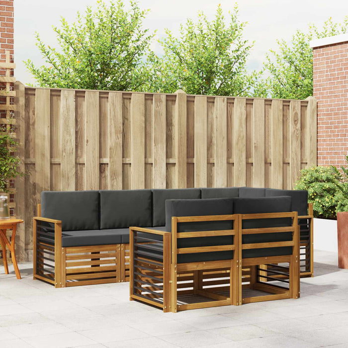 Set canapea sectională cu pernă 7 pcs Natural și Antracit - WALTI WALTI
