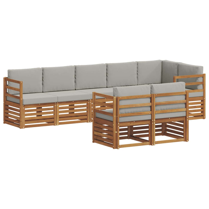 Seturi de canapele cu pernă 8 pcs Gri natural și deschis - WALTI WALTI