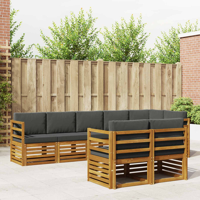 Seturi de canapele cu pernă 8 pcs Natural și Antracit - WALTI WALTI