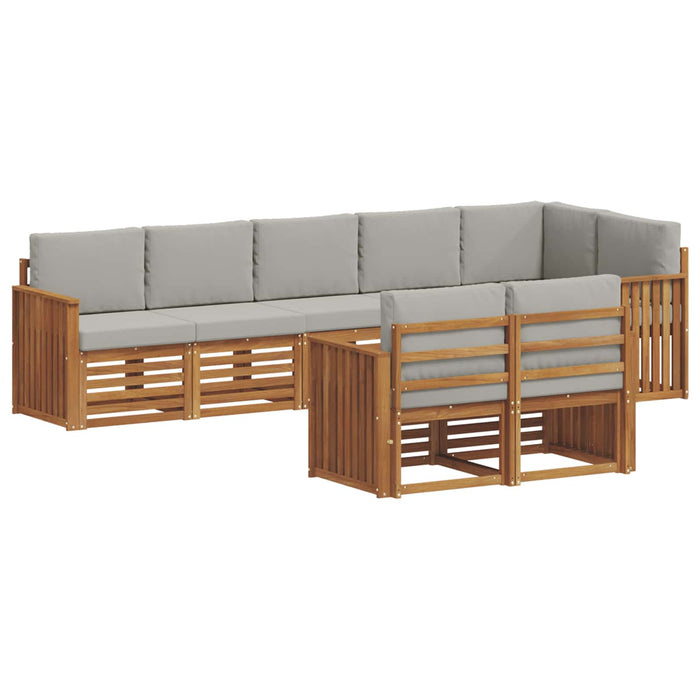Seturi de canapele cu pernă 8 pcs Gri natural și deschis - WALTI WALTI