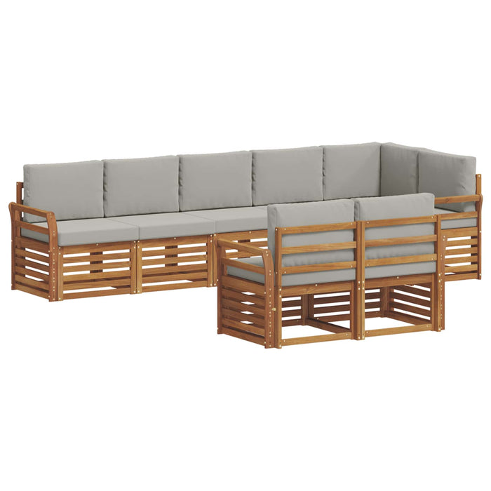 Seturi de canapele cu pernă 8 pcs Gri natural și deschis - WALTI WALTI