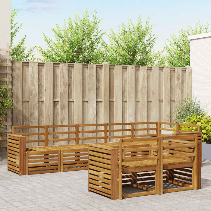 Seturi de canapele 8 pcs natural Lemn Solid de Acacia - WALTI WALTI
