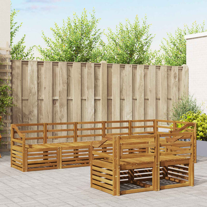 Seturi de canapele 8 pcs natural Lemn Solid de Acacia - WALTI WALTI