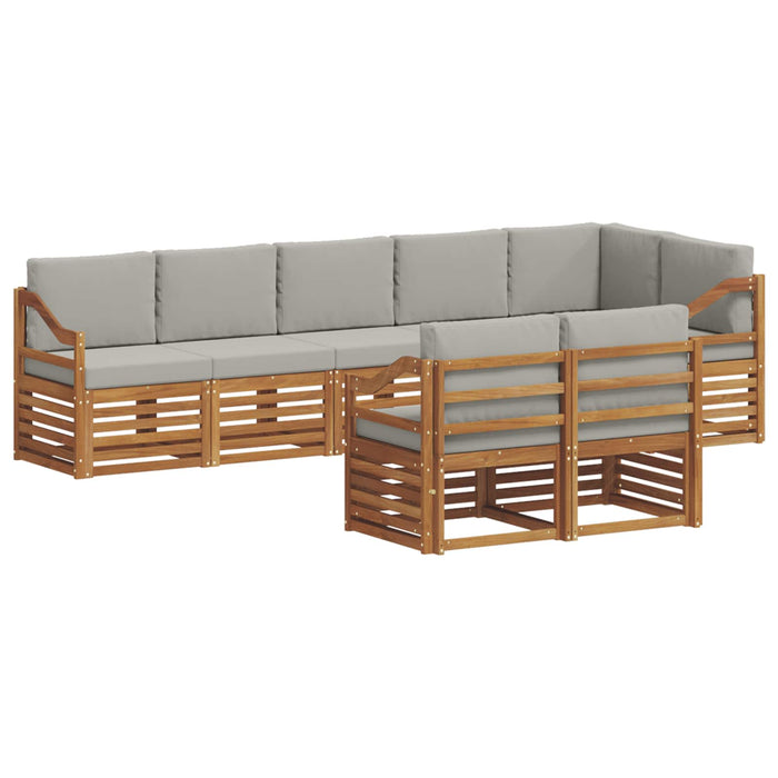 Seturi de canapele cu pernă 8 pcs Gri natural și deschis - WALTI WALTI