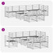 Seturi de canapele 9 pcs natural Lemn Solid de Acacia - WALTI WALTI
